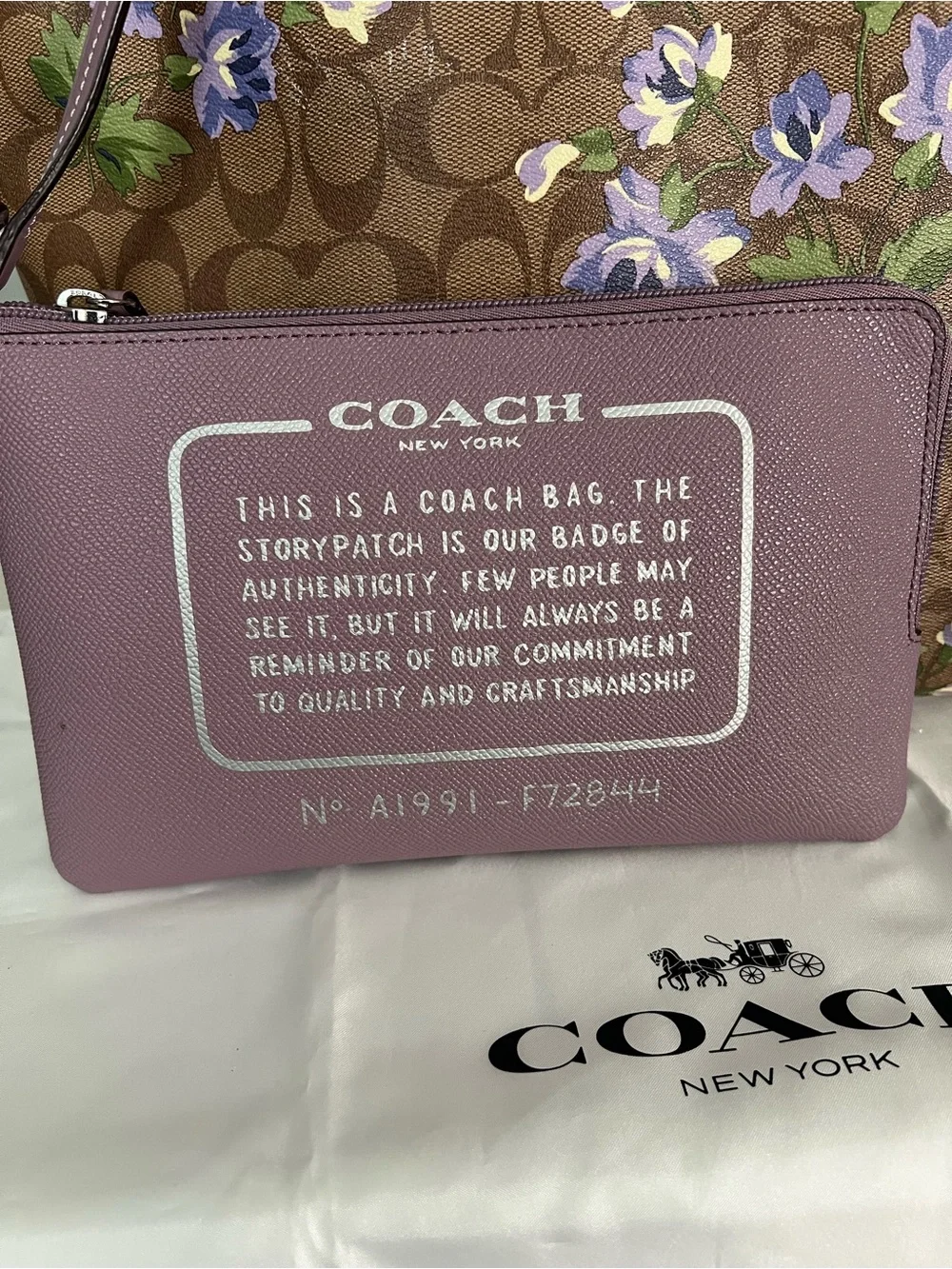 Coach Reversible City Tote in Signature Canvas with Lily Print & Pouch